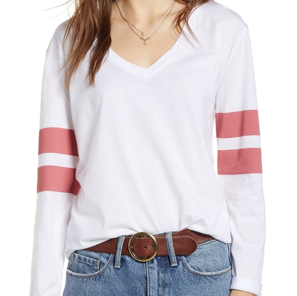 Treasure & Bond Tops - Treasure and Bond Varsity Stripe Tee💓